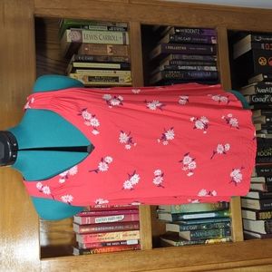 Sleeveless floral blouse
